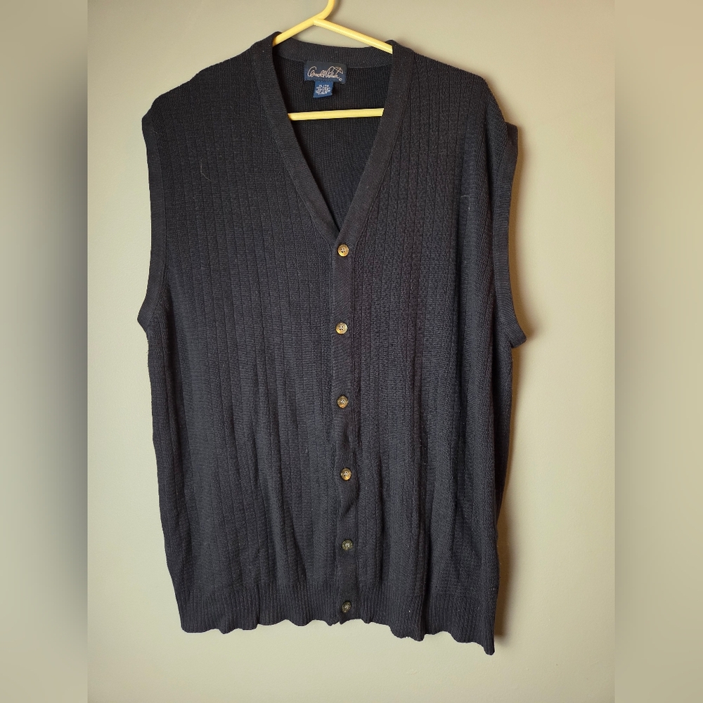 Vintage Arnold Palmer Golf 80s 90s Sears Button-Up Sweater Vest